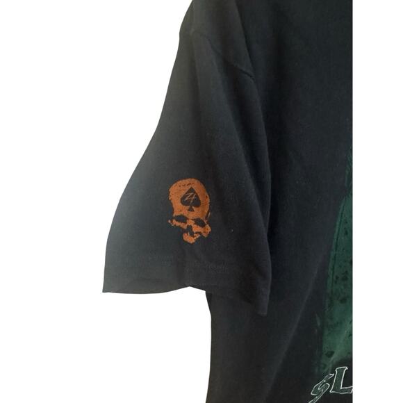 Zero FoxTrot Shirt Mens XL Black Irish Afterlife Club St. Patty's Slainte Skull - Picture 3 of 5